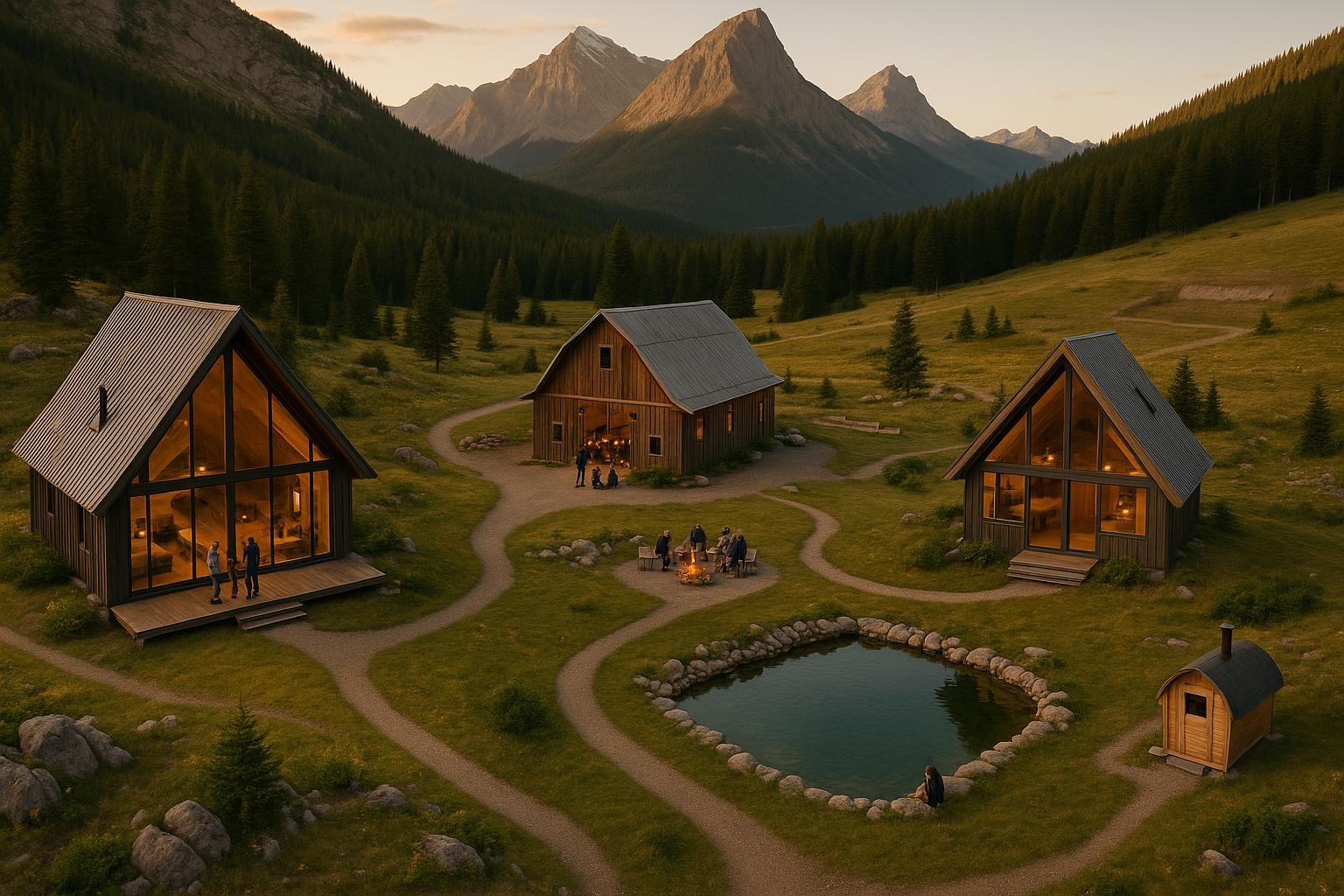 Aerial render of the compound on plat K-3307
