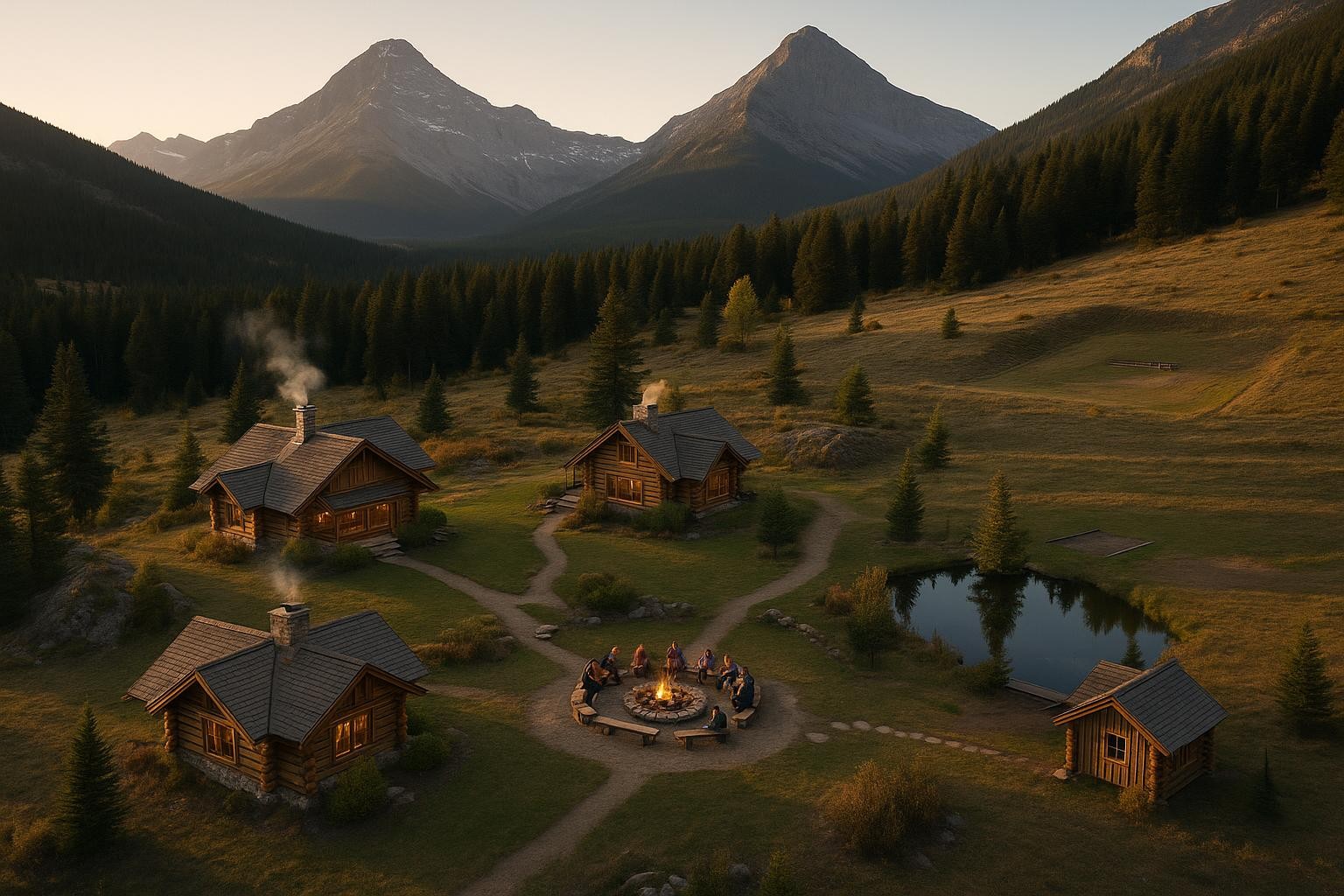 Aerial render of the compound on plat K-5891